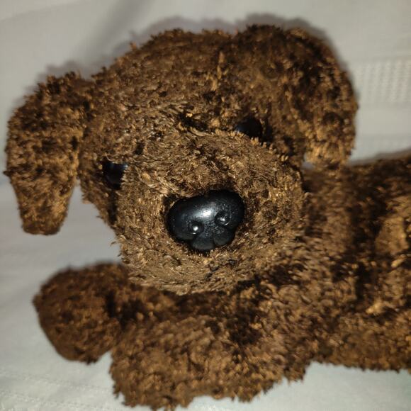 TY Flopper Plush Brown Dog Puppy Toy Chocolate Lab Stuffed Animal 2001 12" - Picture 7 of 11